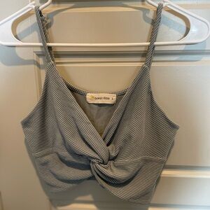Ocean Drive Knotted Crop Top